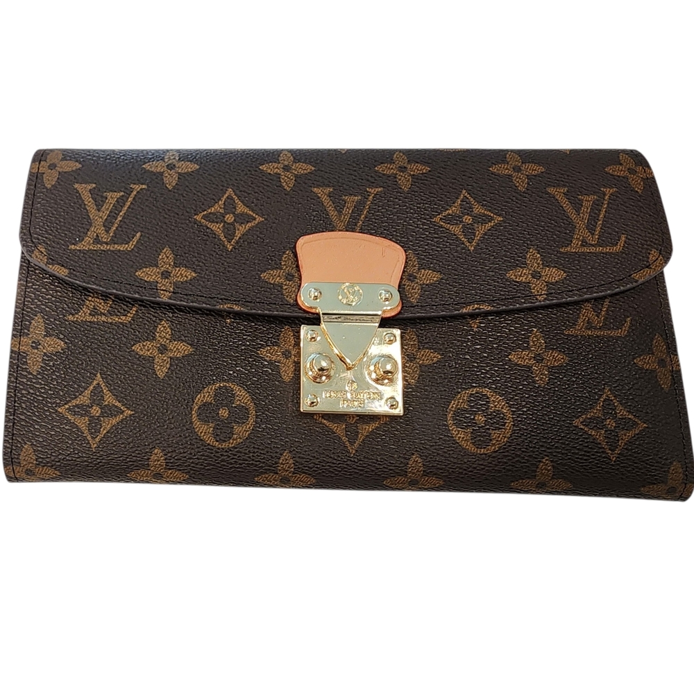 Brown Clutch with Gold Accents